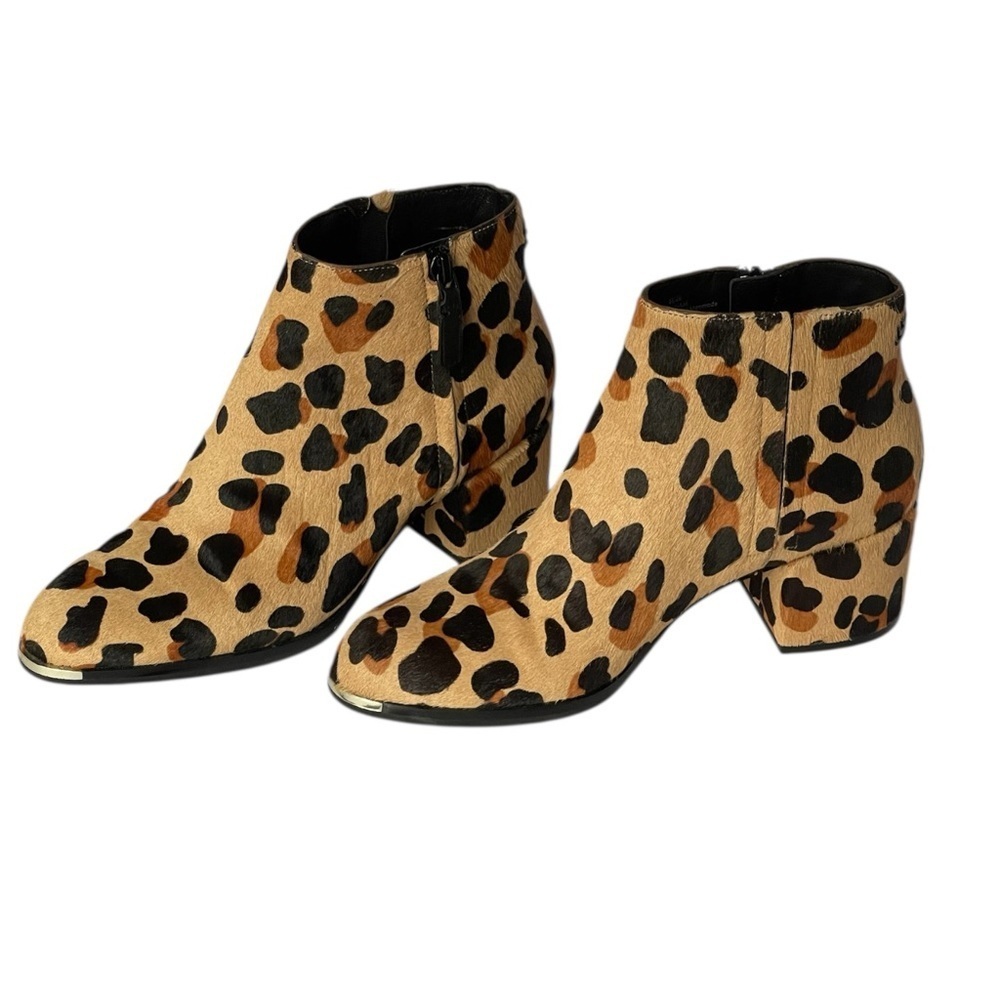 Cole Haan Leopard Print Ankle Boots - Tan and Black - Picture 4 of 16